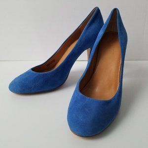 J CREW Cobalt Blue Suede Womens Stiletto Heels/Pump Sz 7